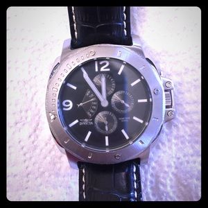 Invicta 5774 SS Black Dial Day Date Chronograph