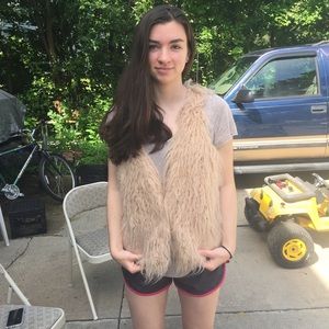 American Eagle Faux Fur Vest