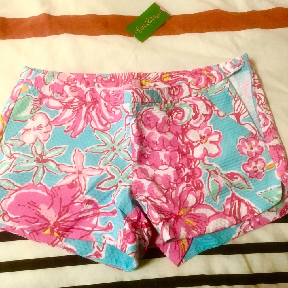 Lilly Pulitzer "Adie" shorts sz 4- breakwater blue