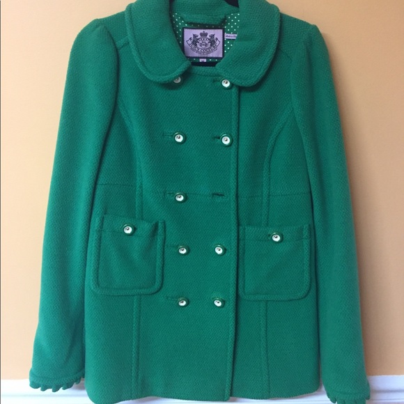 Green Juicy Couture Peacoat - Picture 3 of 6