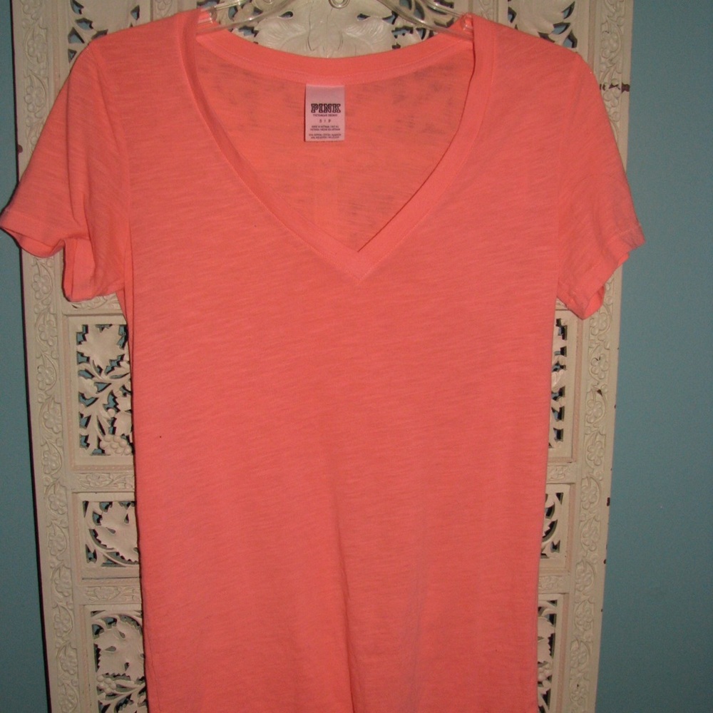 PINK neon salmon cozy t-shirt