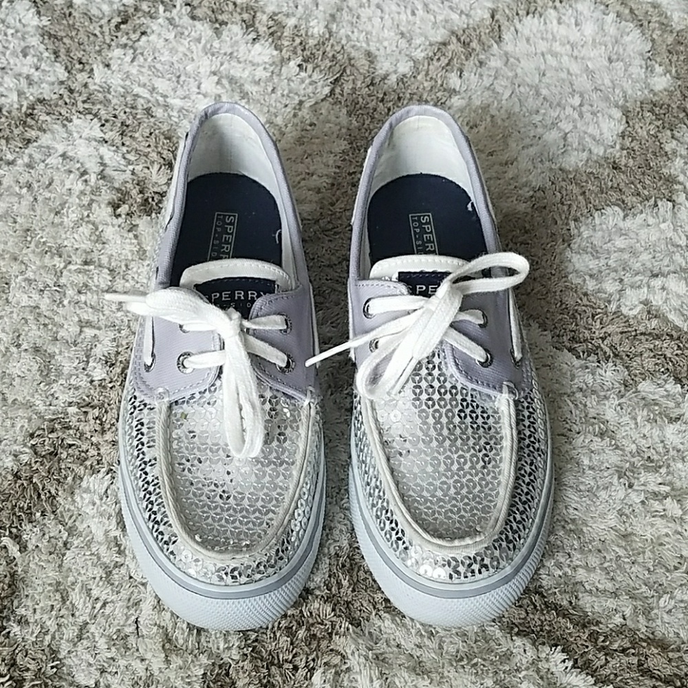 Sequin Sperrys Size 6.5