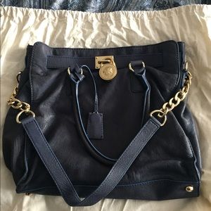 Michael Kors large navy Hamilton bag