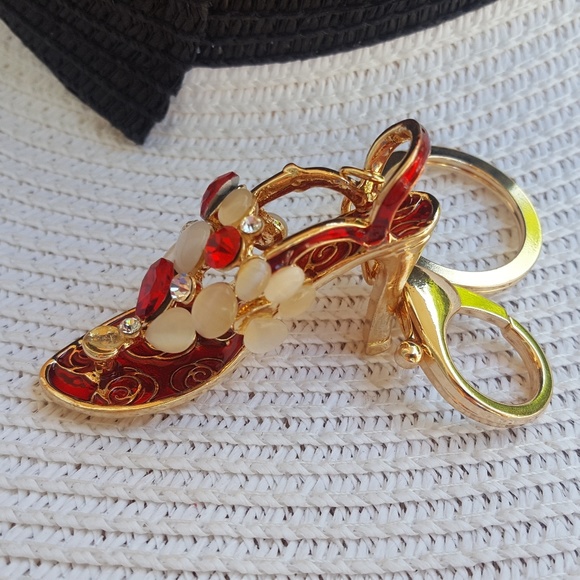 High Heel Rhinestone Keychain - Picture 3 of 5