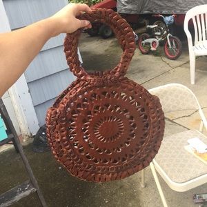 Leather Circle Bag
