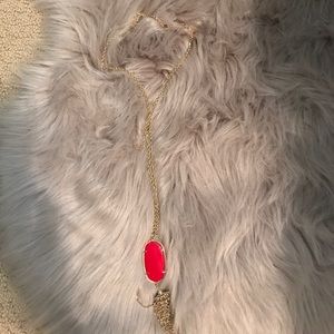 kendra scott red  tassel necklace