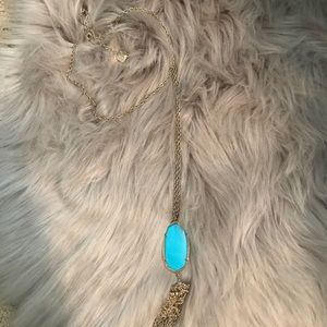 turquoise Kendra Scott tassel necklace