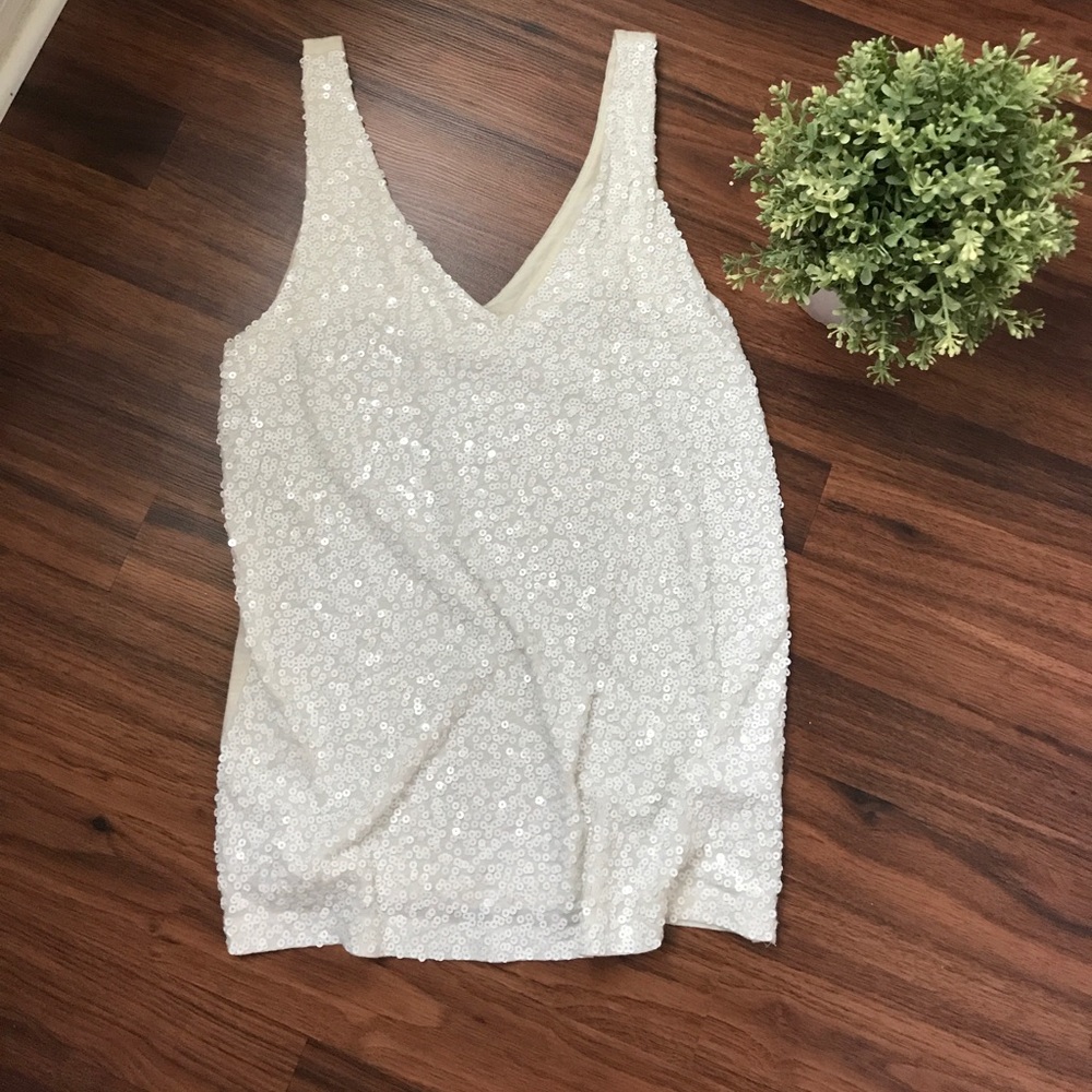 EUC J Crew sequin tank