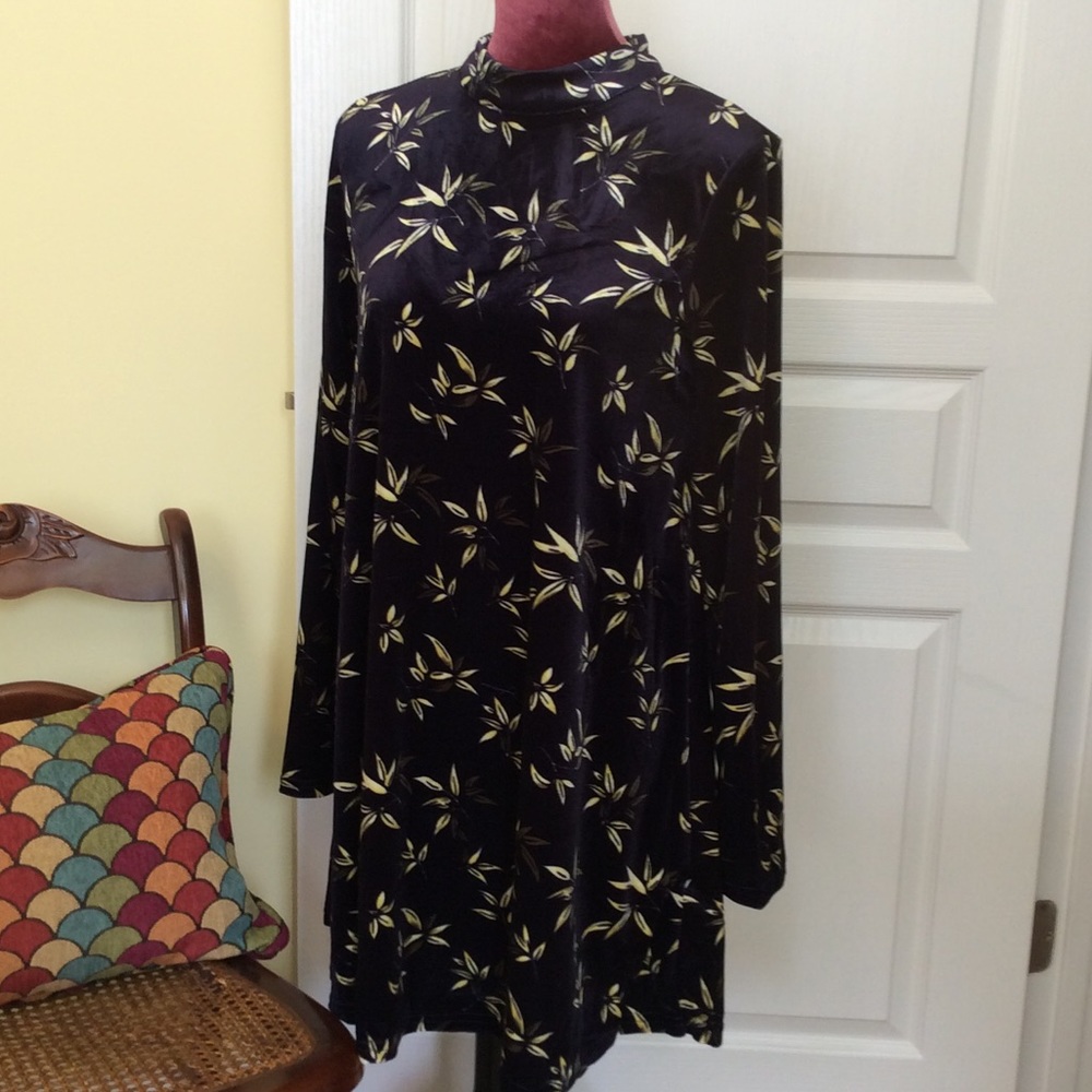 Navy Swing Dress HP 9.22.19 - Picture 2 of 5