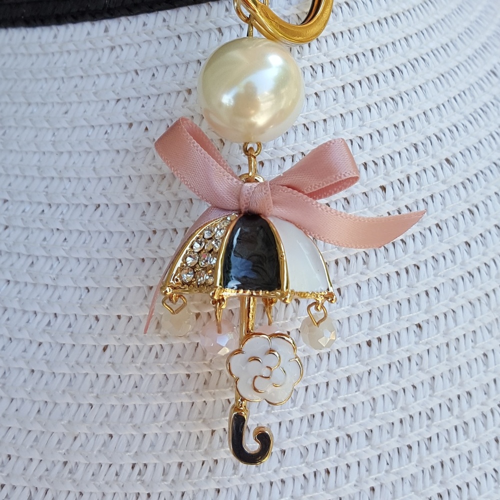 Umbrella Rhinestone Keychain