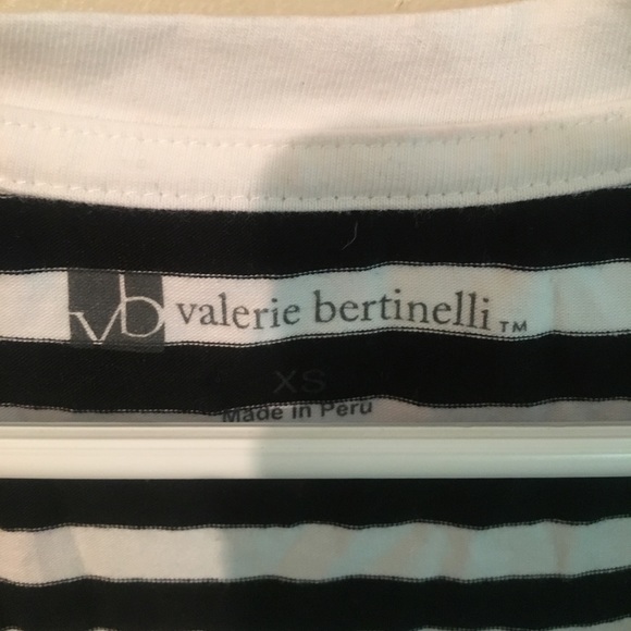 Valerie bertinelli stretch striped tee xs - Picture 2 of 5