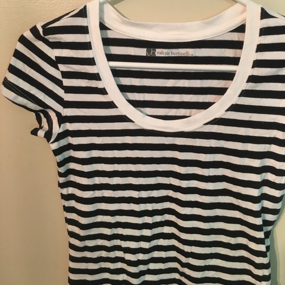 Valerie bertinelli stretch striped tee xs - Picture 3 of 5