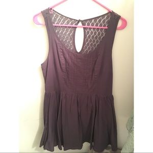 Purple Lauren Conrad Knee Length Dress Sz 16 Lace