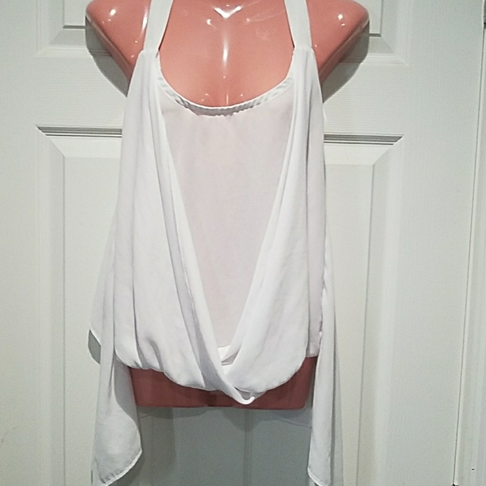 White Racer Back Top