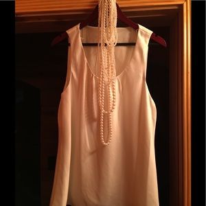 New Calvin Klein shell top with pearl necklace