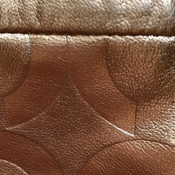 Metallic rose gold Coach purse. - Picture 6 of 6
