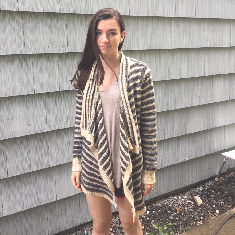 Wet Seal Striped Cardigan