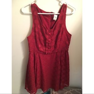 Red Polka Dot Dress Disney Lauren Conrad sz 12