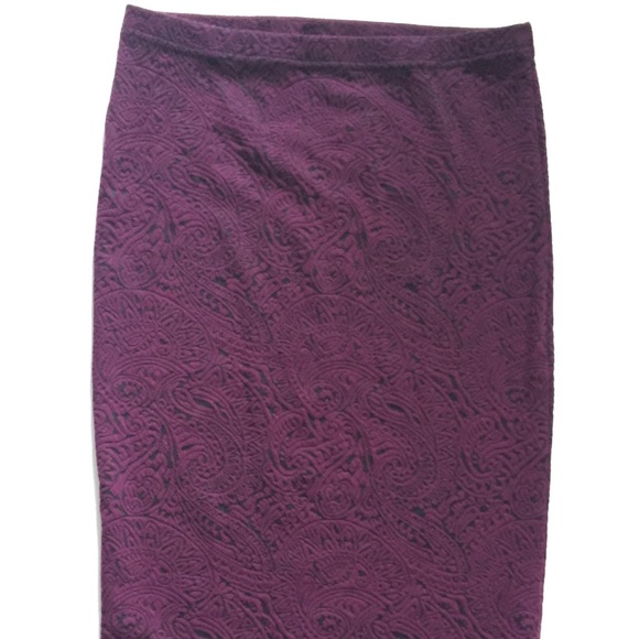 Bodycon pencil midi skirt paisley jacquard new NWT - Picture 6 of 7