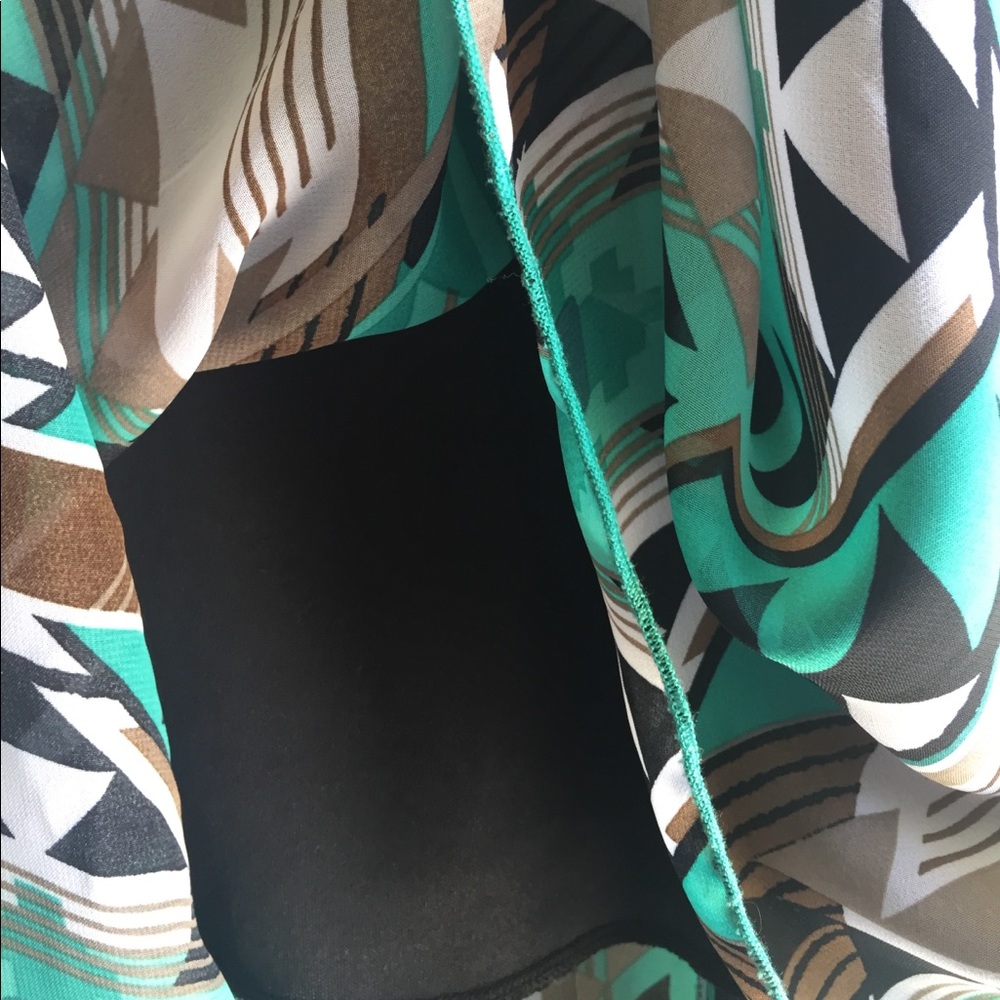 High-Low Aztec Strapless Dress - Picture 2 of 5
