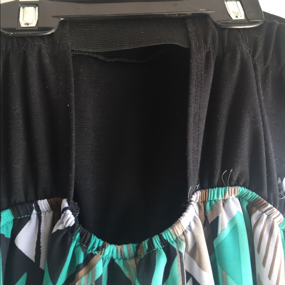 High-Low Aztec Strapless Dress - Picture 5 of 5