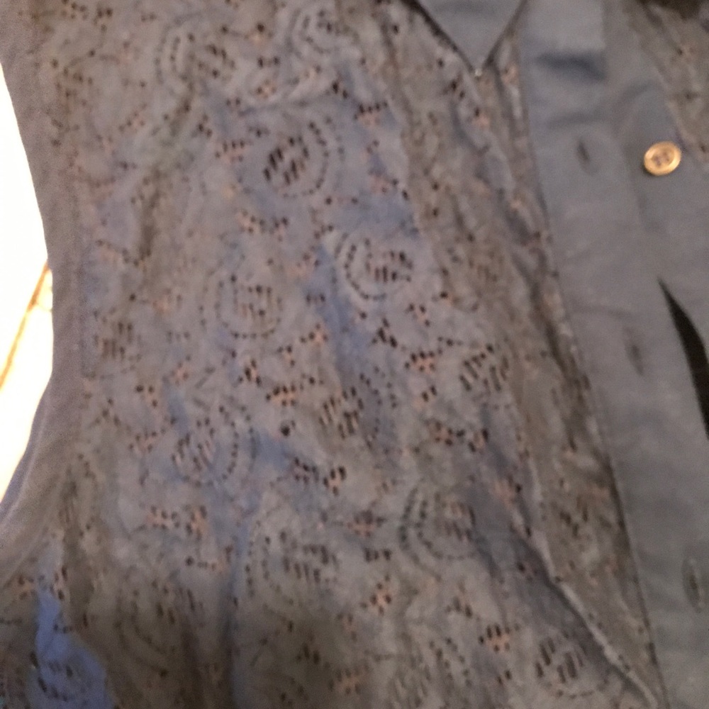 Indulges Navy Blue Zigzag Pattern Dress Blue/White - Picture 2 of 5