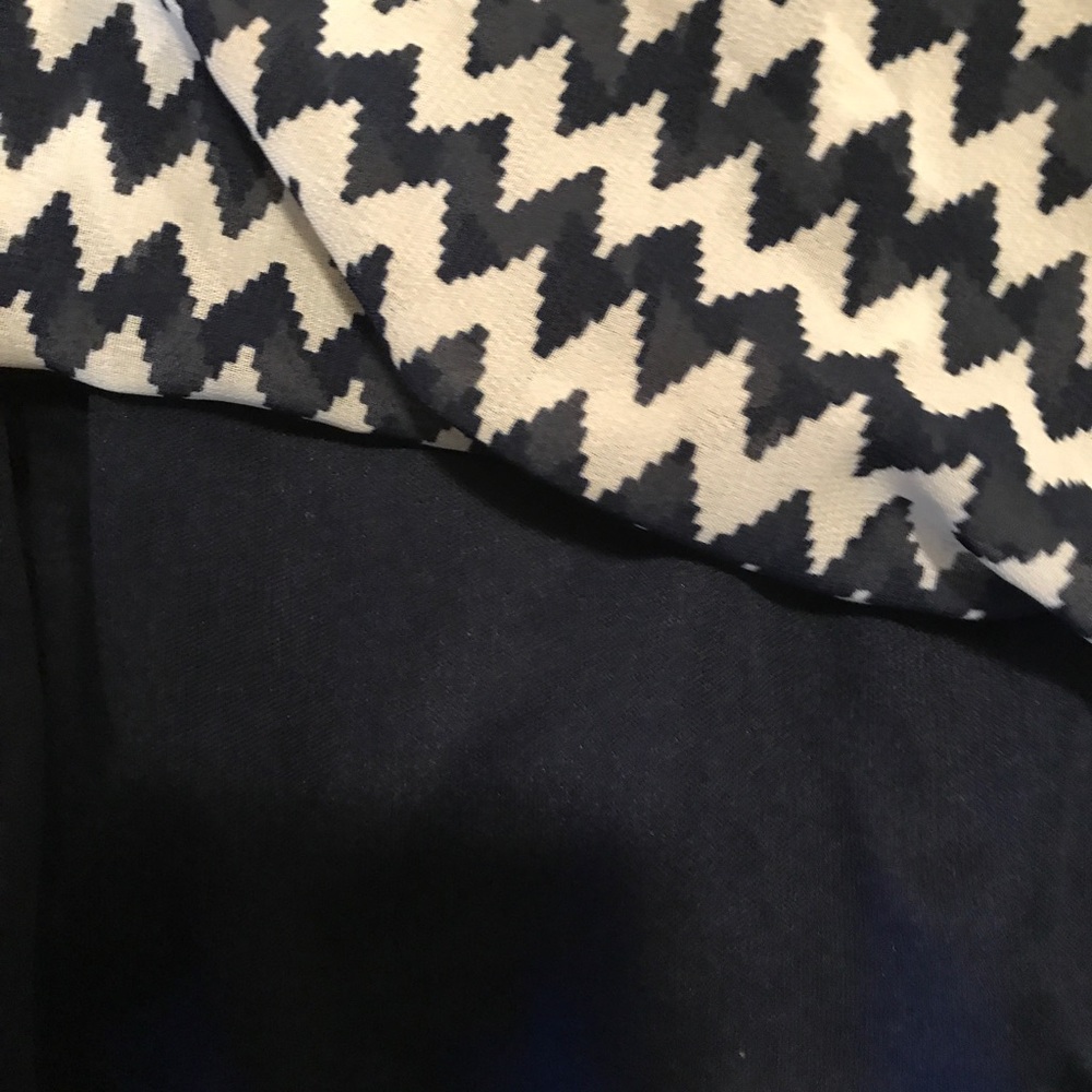 Indulges Navy Blue Zigzag Pattern Dress Blue/White - Picture 5 of 5