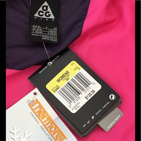 Nike ACG purple and pink winter coat NWT πHPπ - Picture 4 of 4