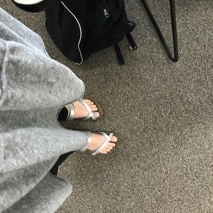 Silver Birkenstocks