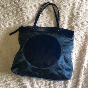 Blue Coach bag