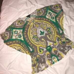 INC short sleeve flowy sheer shirt with cami