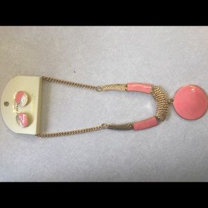 Peach and Gold Necklace