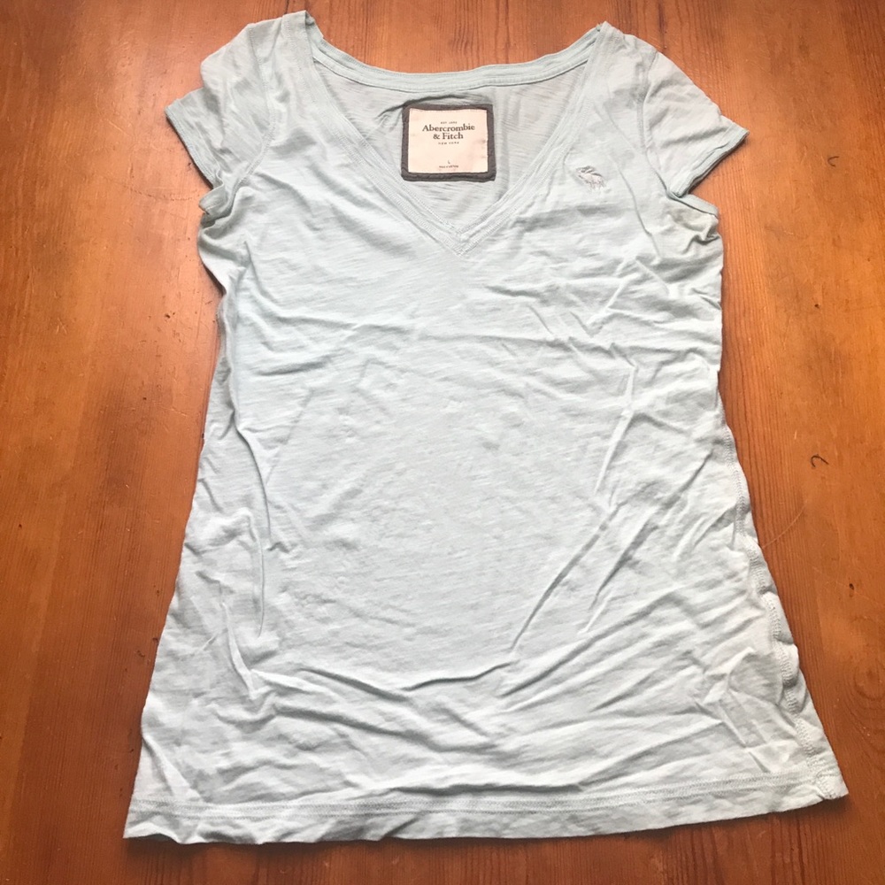 Abercrombie baby blue V-Neck Tee
