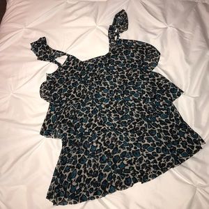 INC Size L. Ruffle tank.