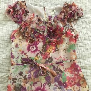 J Crew collection floral blouse
