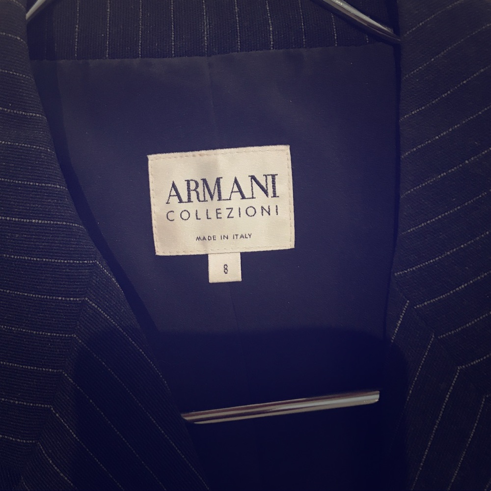 Armani pinstripe skirt suit