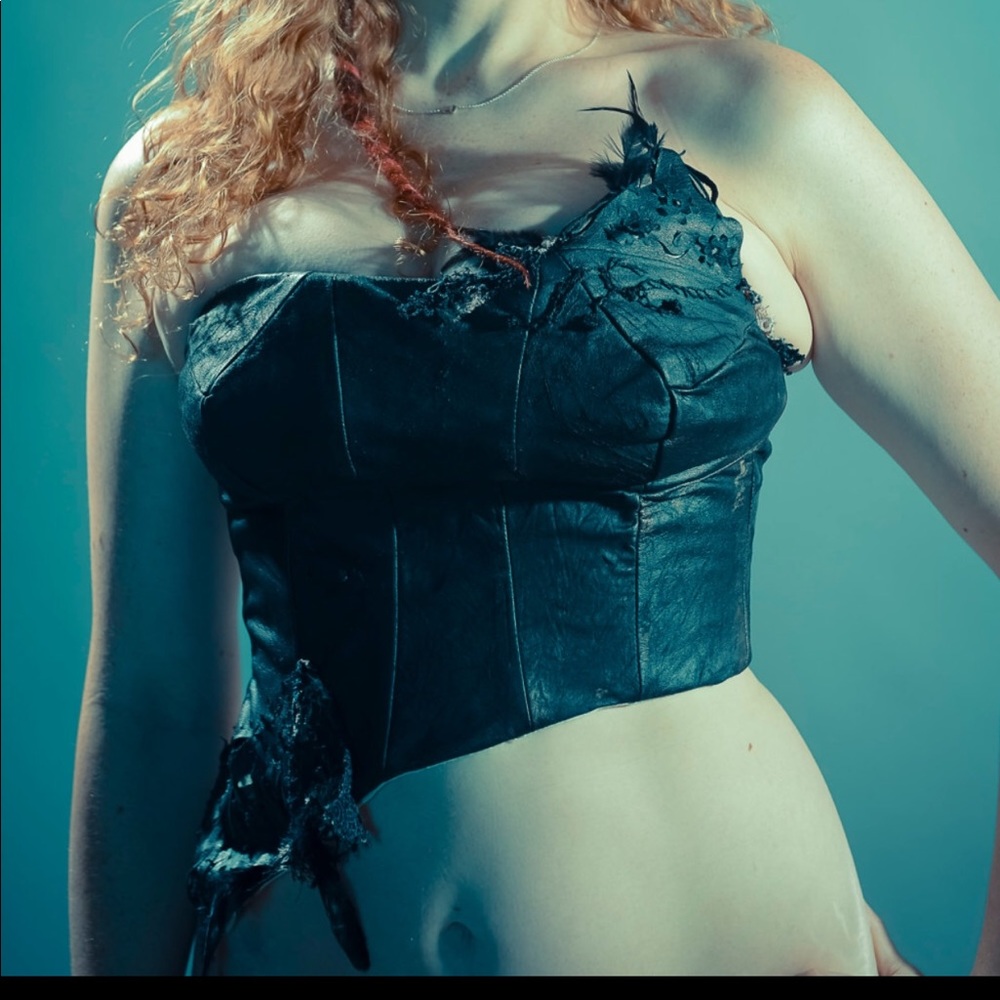 Handcrafted Reconstructed Leather Corset