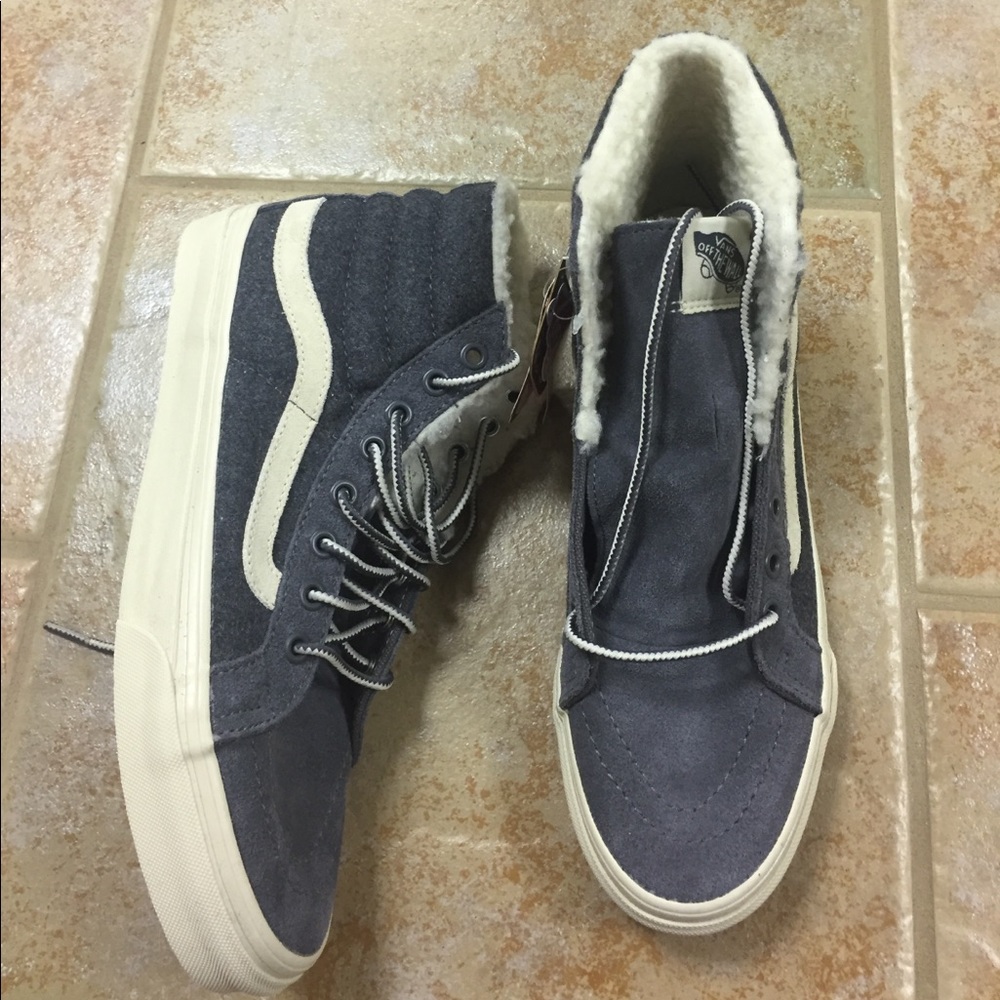 Vans NWT Slim Sk8 High Shearling/Suede 8.5,9.5 NEW - Picture 2 of 6