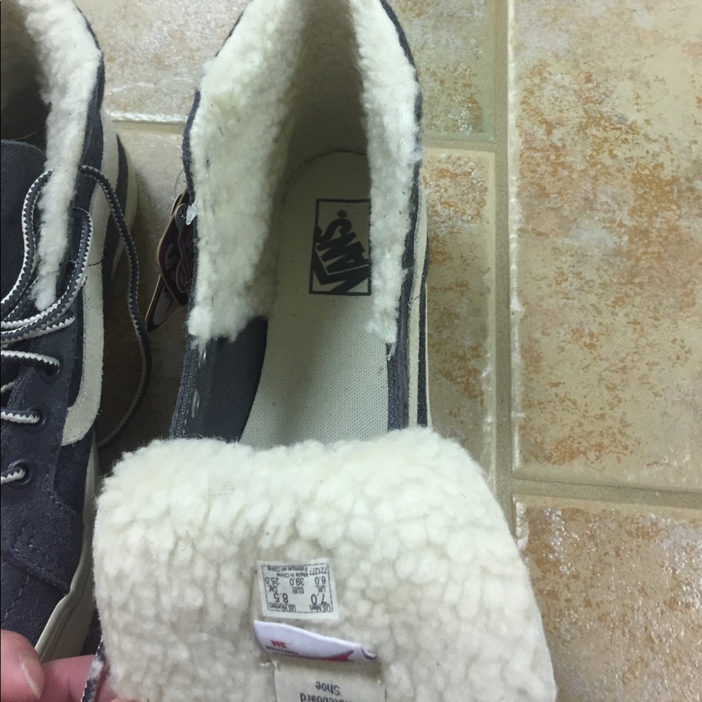 Vans NWT Slim Sk8 High Shearling/Suede 8.5,9.5 NEW - Picture 3 of 6
