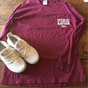 Pink long sleeve tee