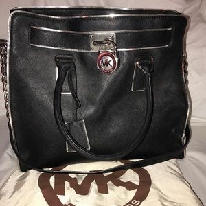Michael Kors Large Hamilton with Silver Trim