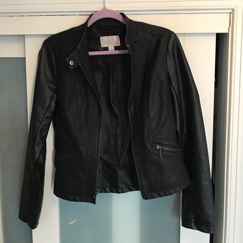 Xhilaration Black Leather Jacket. Size Small.