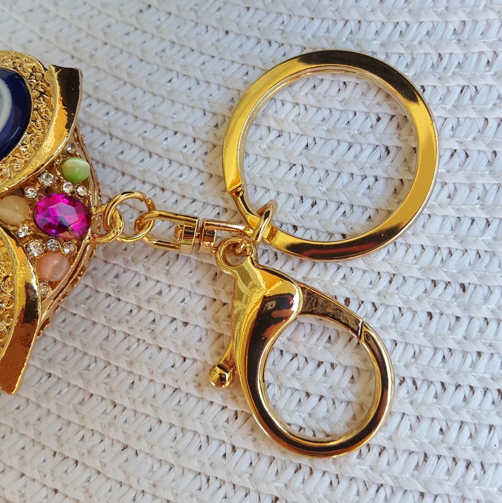 Owl Rhinestone Keychain - Picture 5 of 5