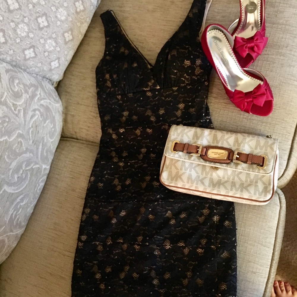 Sexy black date night dress.
