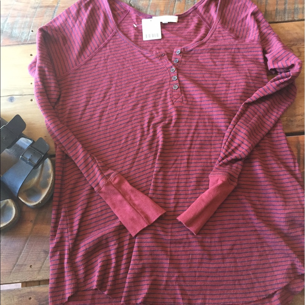 Urban Outfitters Long Sleeve Stripe Blouse