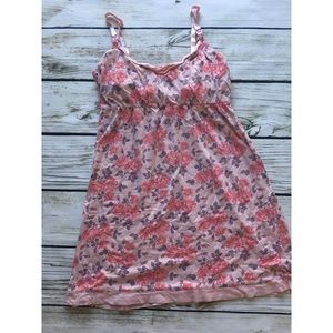 Pink floral nursing nightgown and robe set