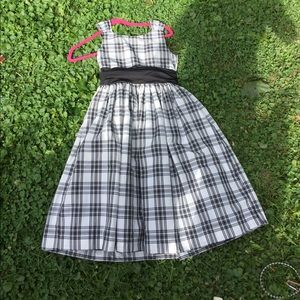 Black and white formal dress