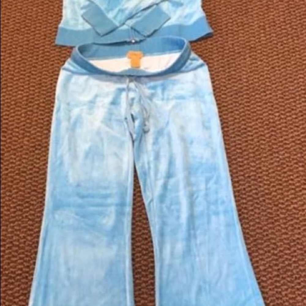 Zenana Blue Velour Sweatsuit