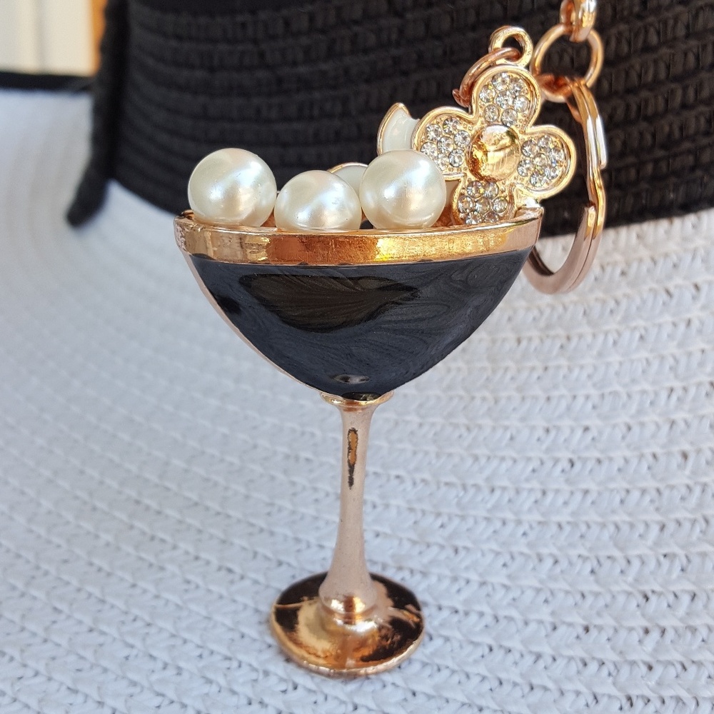 Martini Glass Keychain