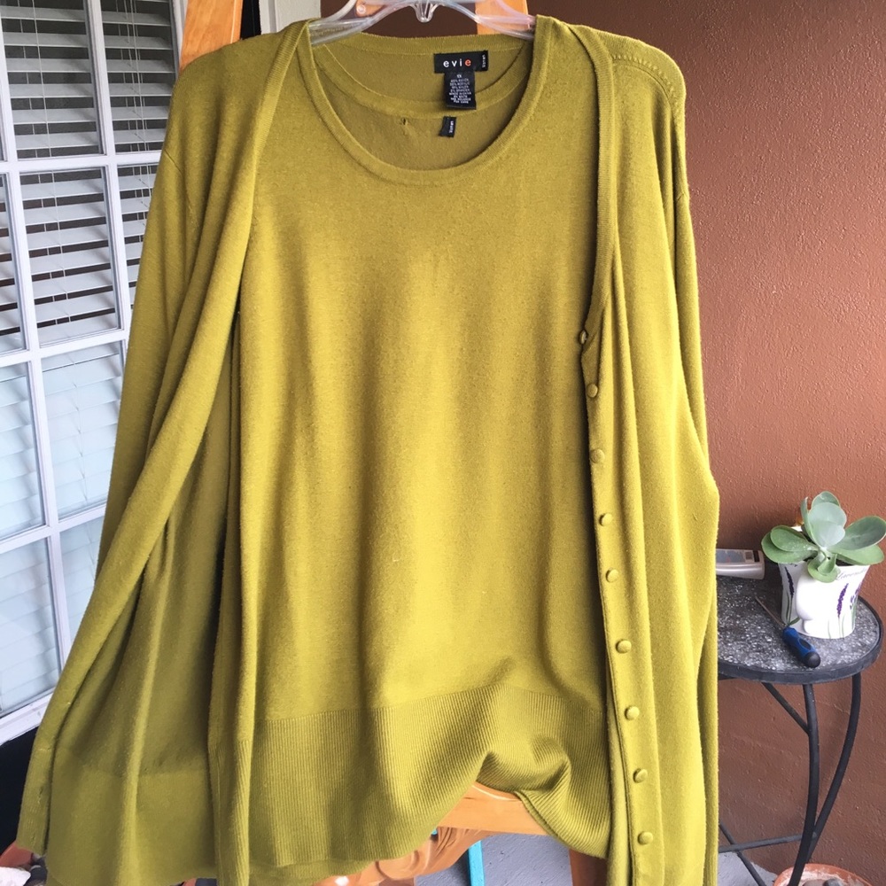 Olive green sweater set (2nd pic shows true color)
